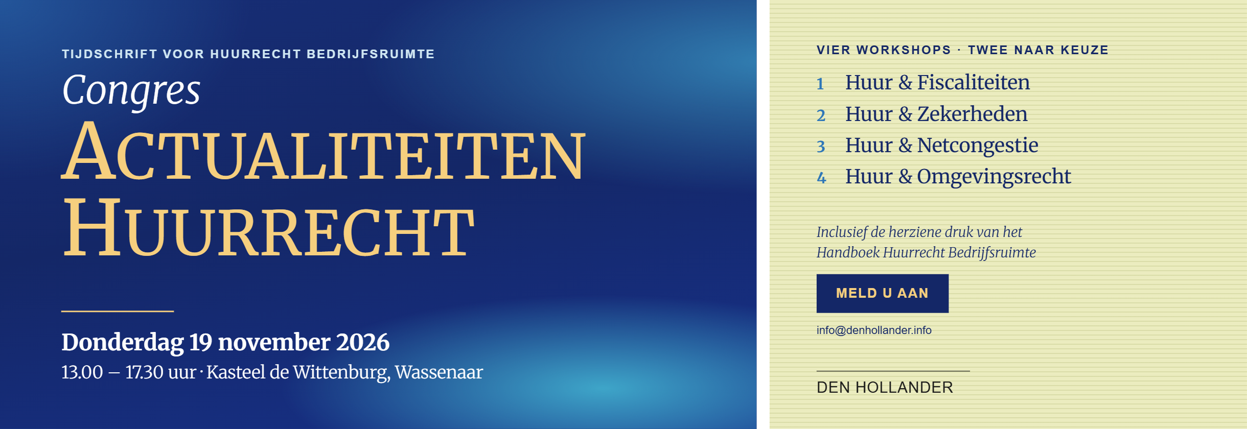 Congres Actualiteiten Huurrecht Donderdag 19 november 2026